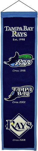 Mlb Tampa Bay Rays Heritage Banner By Winning Streak (500x500), Png Download