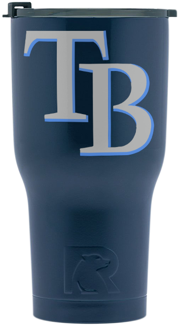 Navy With Gray Tumbler - Tampa Bay Rays Tb (351x641), Png Download