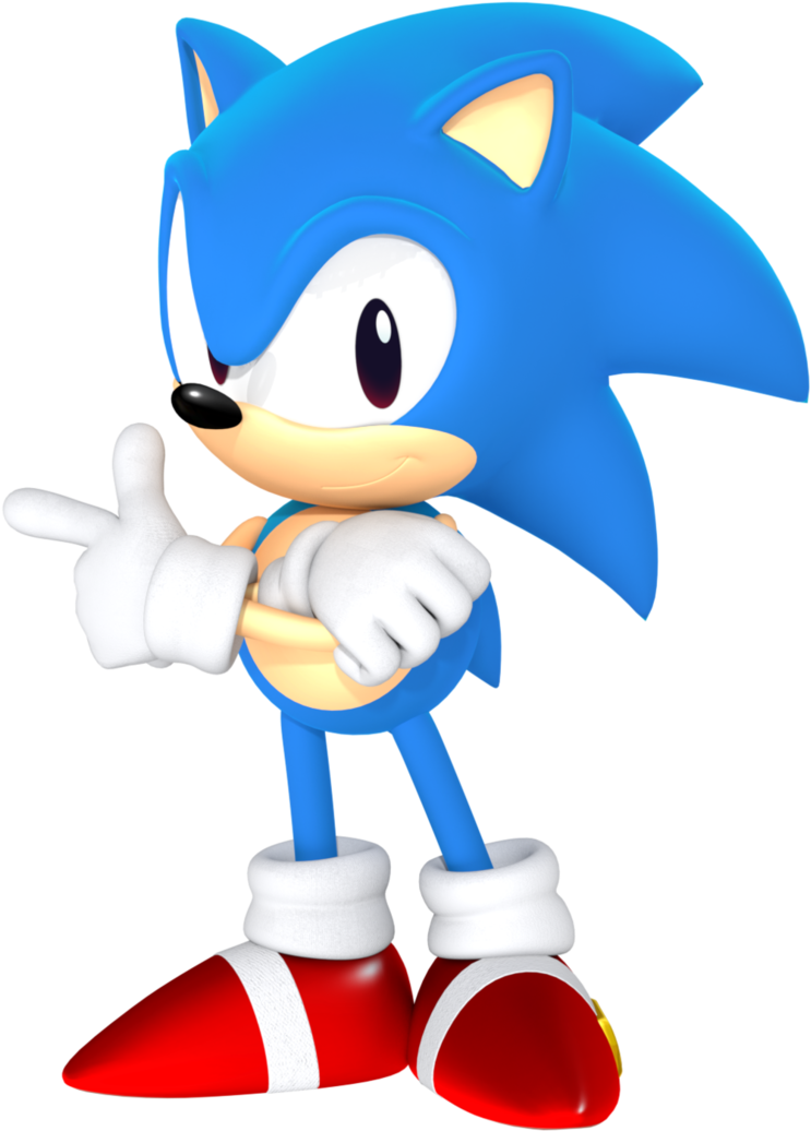 Classic Sonic From The Sonic Mania Poster By Jaysonjean - Classic Sonic Sonic Mania (759x1052), Png Download