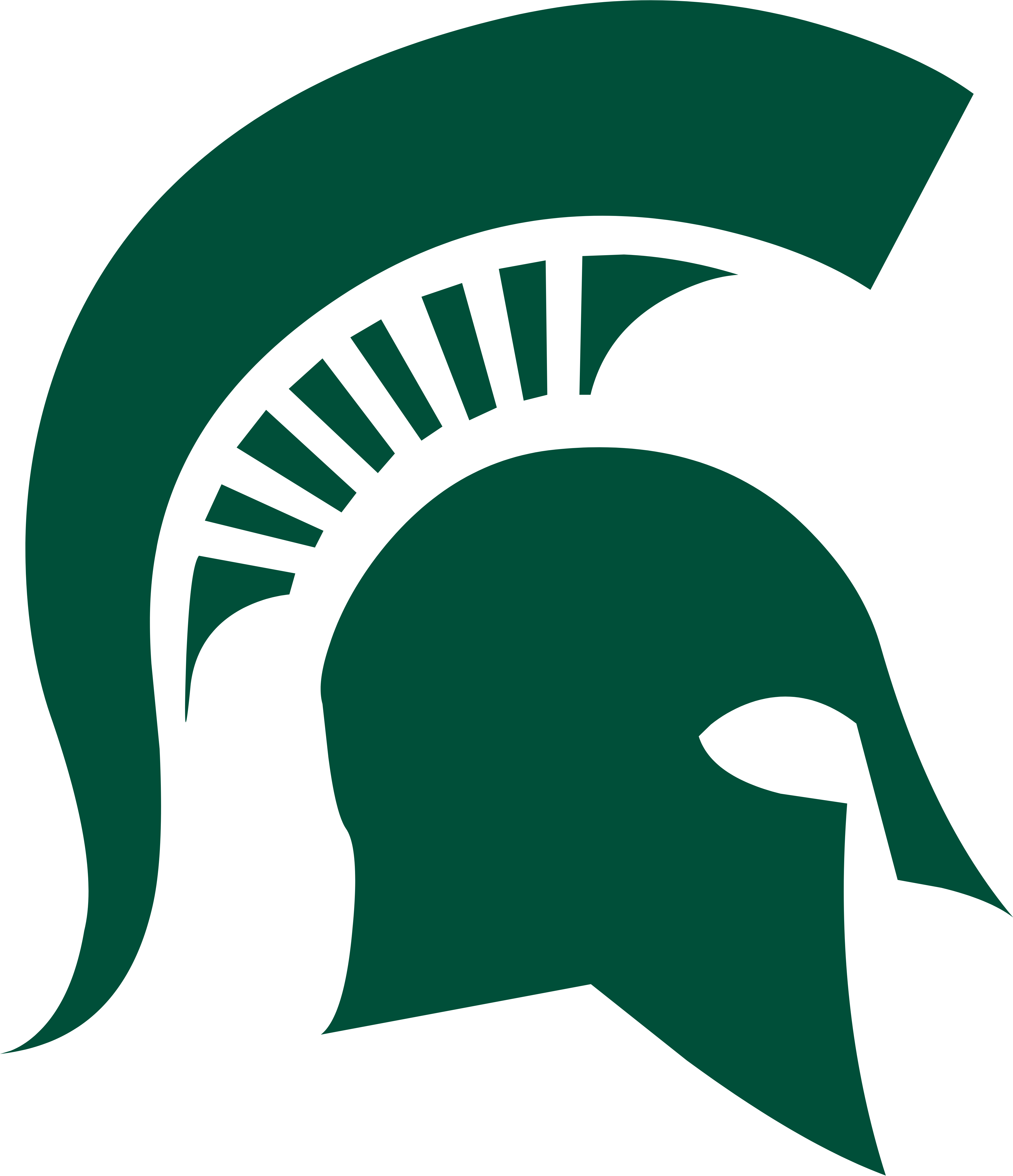 Michigan State University - Michigan State Spartans Logo (4308x5000), Png Download