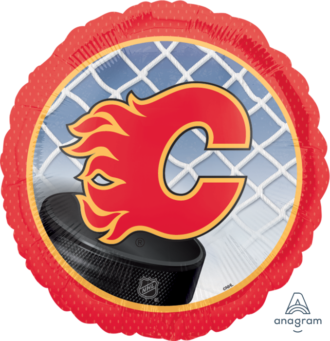 Calgary Flames 18" Metallic Balloon, Multi (678x700), Png Download