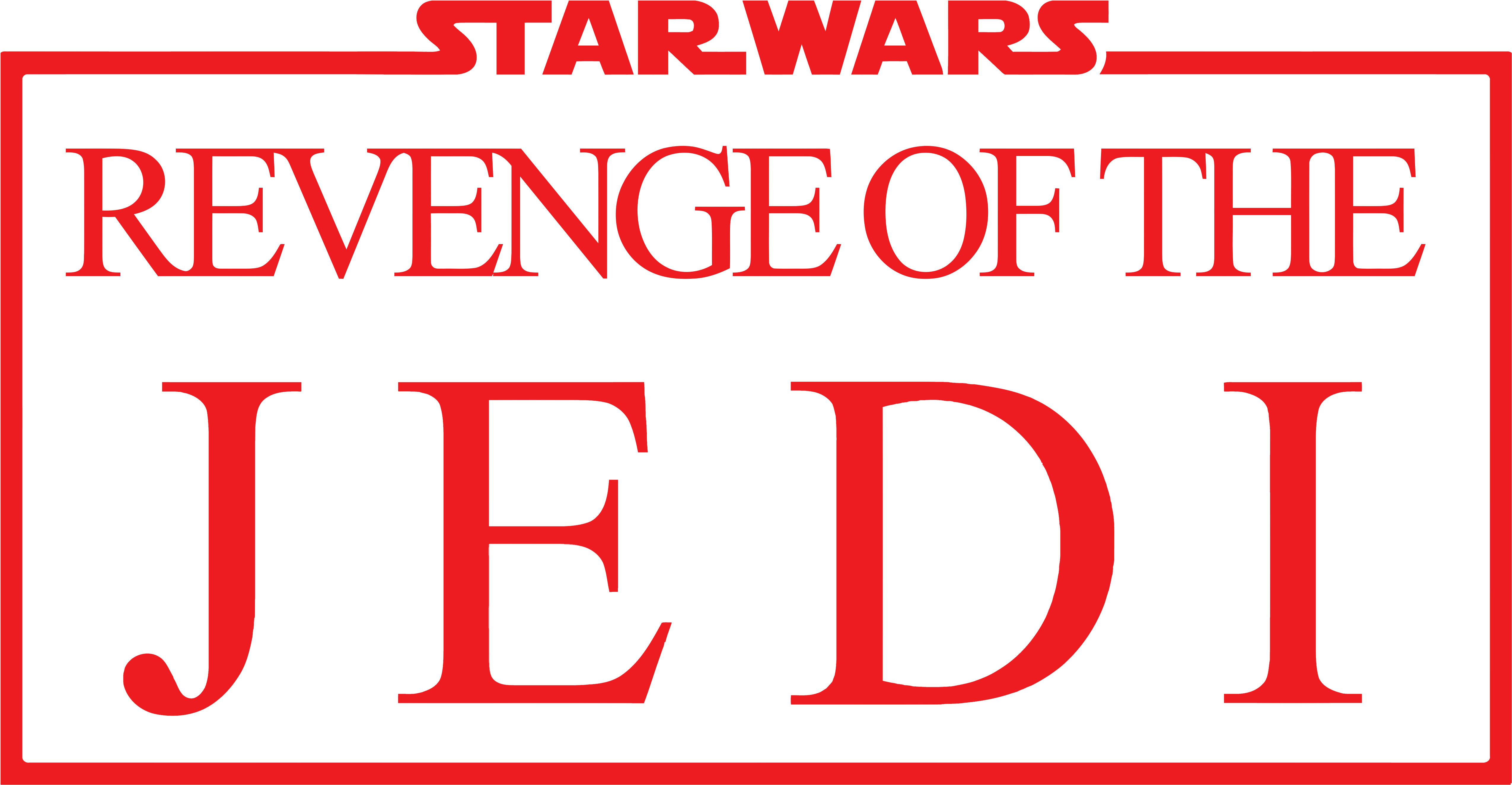 Revenge Of The Jedi Logo (6000x3000), Png Download