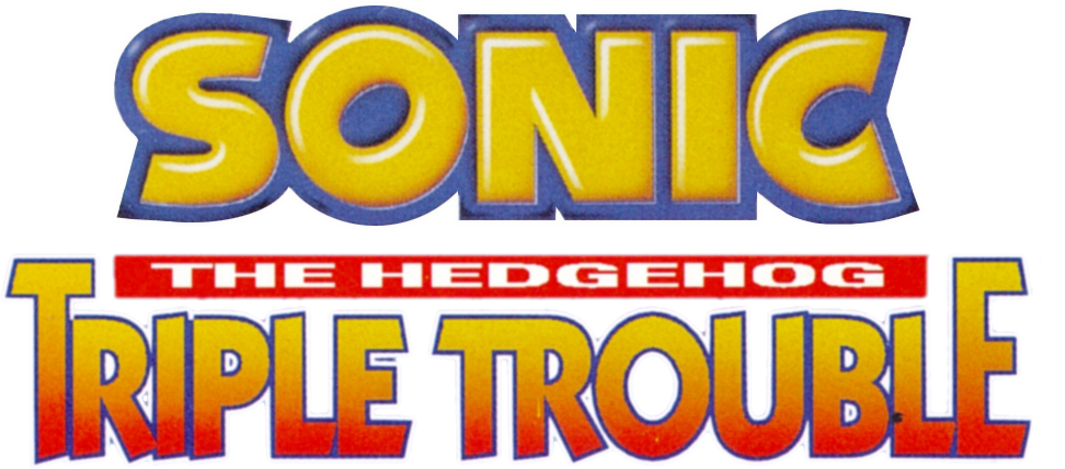 Sonic Triple Trouble Us Logo - Sonic Triple Trouble Logo (972x428), Png Download