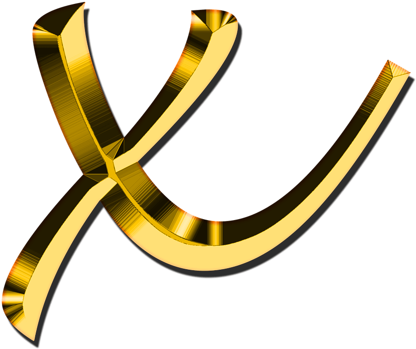 Stickpng003 Load20180523 Transparent Png Sticker - Gold Letter X Transparent (1271x1280), Png Download
