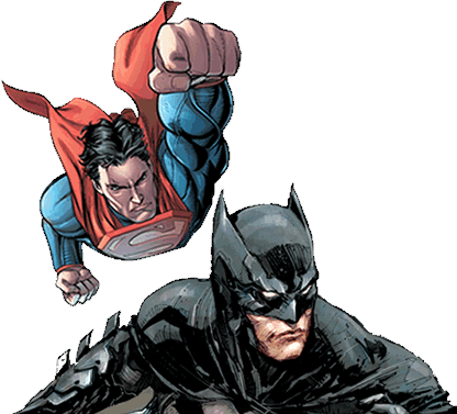 Batman Superman Png - Batman And Superman Png (416x377), Png Download