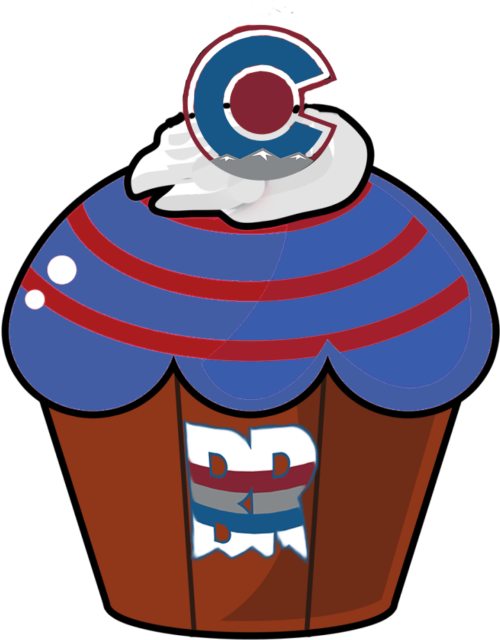 Colorado Avalanche - Cupcake (830x987), Png Download