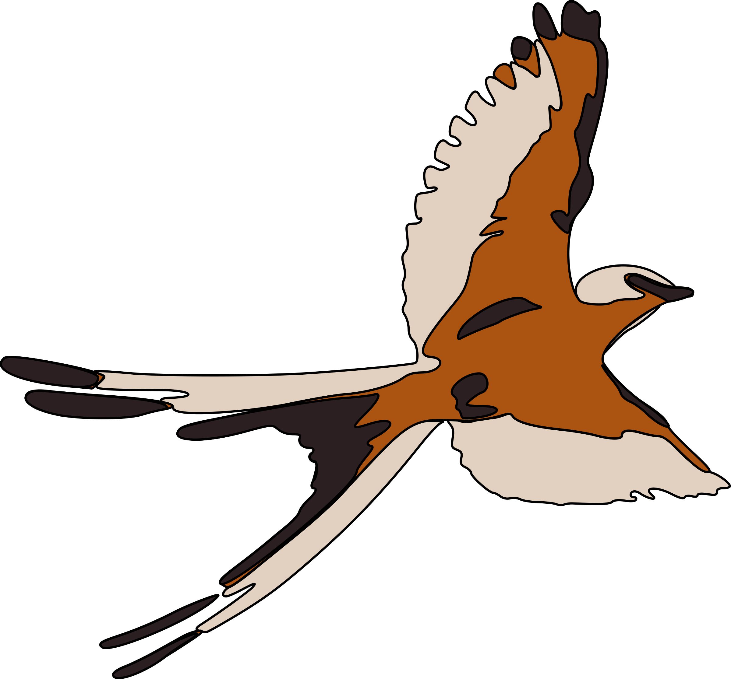 Finch At Getdrawings Com Free For Personal - Flying Bird Drawings In Color (2400x2231), Png Download