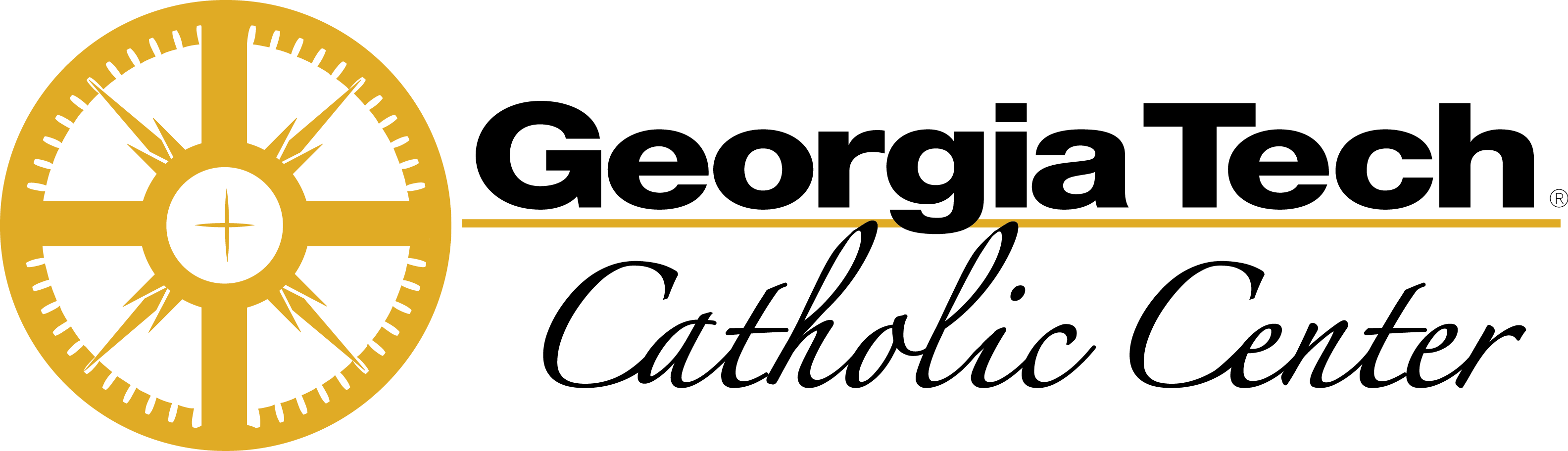 Logos Georgia Tech Catholic Centerpms1241 - Georgia Tech (3168x912), Png Download