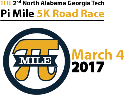 North Alabama Pi Mile 5k - Circle (404x325), Png Download
