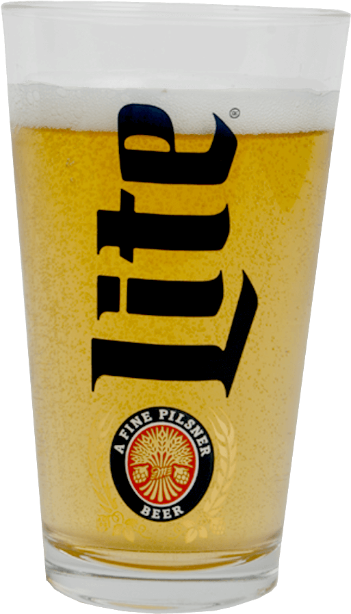 Miller Lite Pint Glass - Miller Lite Beer - 24 Fl Oz Can (1000x1000), Png Download