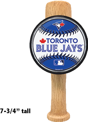 Toronto Blue Jays Baseball Bat Beer Tap Handle - Toronto Blue Jays Baseball Emblem Decal, Multi (500x500), Png Download
