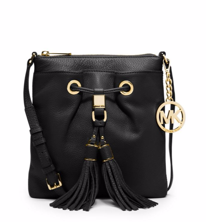 Michael Kors Camden Drawstring Crossbody - Michael Kors Crossbody Black Bag (930x744), Png Download