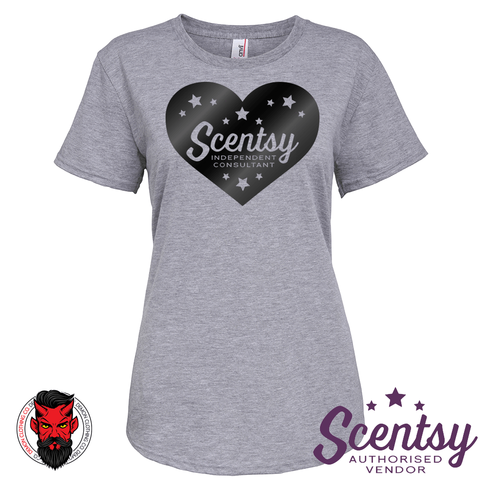 Scentsy Tri Star Heart Tri Blend Ladies T Shirt - Wax Boss Shirt (1000x1000), Png Download