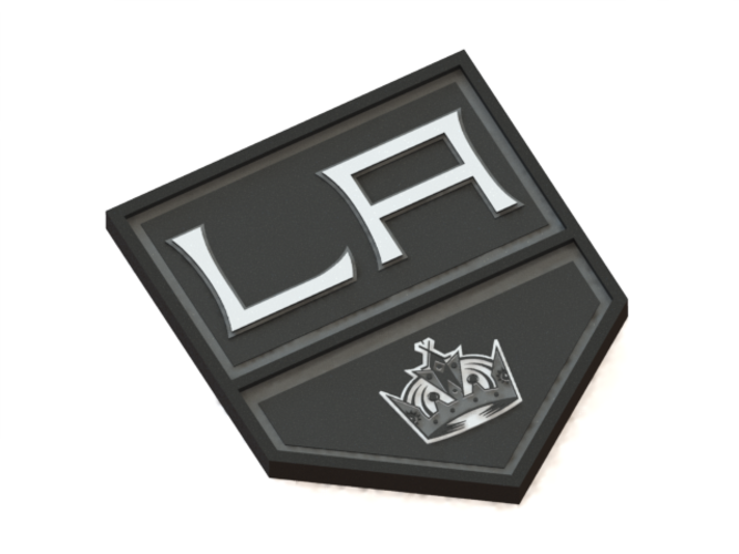 Los Angeles Kings Logo 3d Print - 3d Printed Hockey Puck Nhl (667x500), Png Download