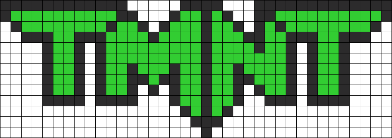 Teenage Mutant Ninja Turtles Logo Perler Bead Pattern - Tmnt Perler Bead Pattern (778x274), Png Download