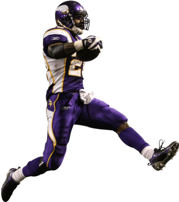 Adrian Peterson Side View - Minnesota Vikings Players Png (400x400), Png Download