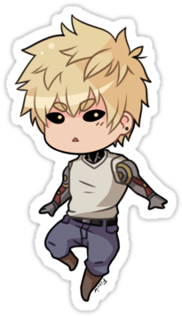 One Punch Man Clipart Chibi - Sticker De One Punch (375x360), Png Download