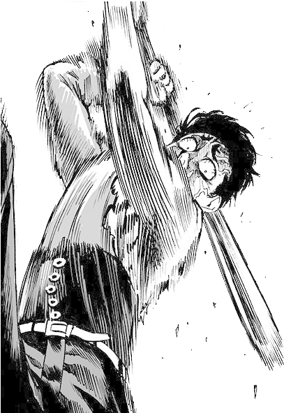 Black Black And White Mammal Fictional Character Cartoon - Metal Bat One Punch Man Manga (415x590), Png Download
