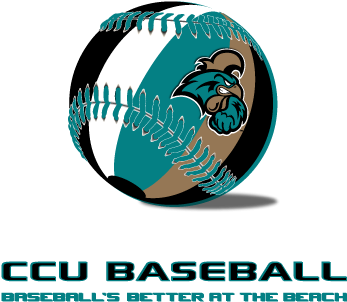 This Fun Spirit Design Features A Baseball Colored - Coastal Carolina University Baseball Logo (500x500), Png Download
