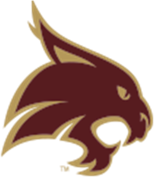 Texas State University Men's Basketball Vs Coastal - Texas State Bobcat Logo (350x379), Png Download