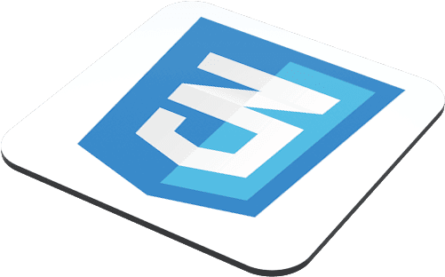 Css3 Logo Coaster - Graphic Design (500x500), Png Download