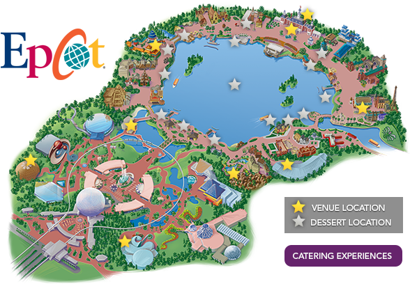 Map Of Epcot World Showcase 2018 (620x437), Png Download