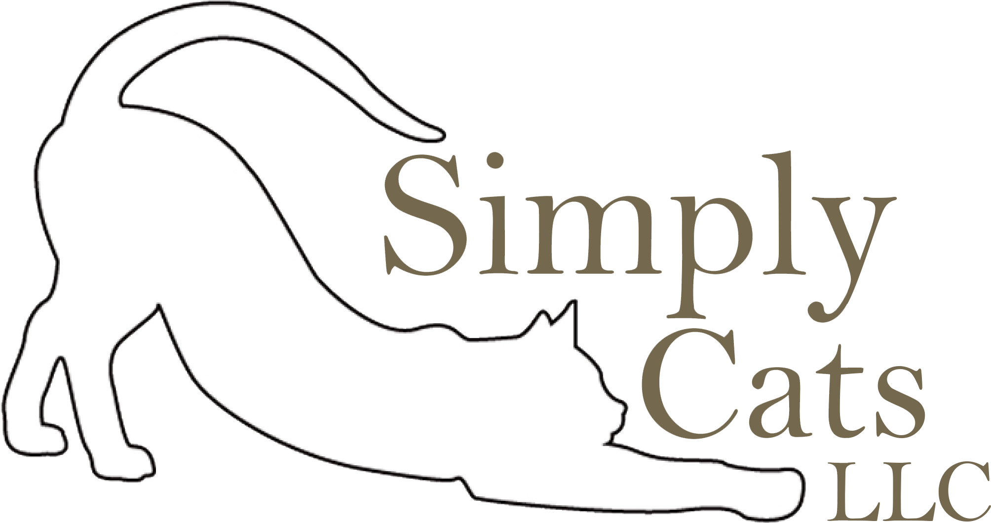 Cat Logo 6 - Calligraphy (2400x1242), Png Download