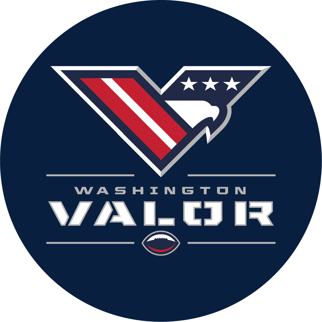 Washington Valor Logo - Washington Valor Arena Football (1129x1129), Png Download