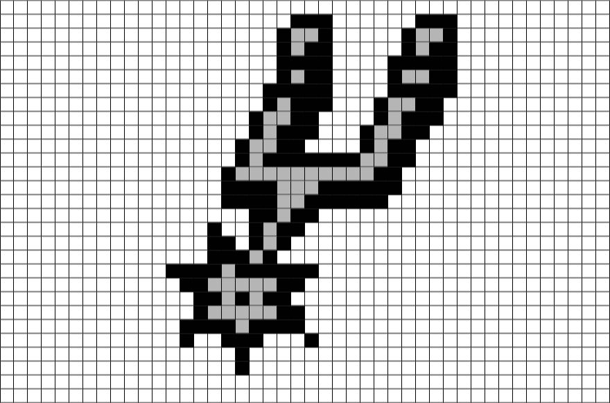 Http - //cdn - Shopify - Antonio Spurs Pixel Art Logo - San Antonio Spurs Logo Png (880x581), Png Download