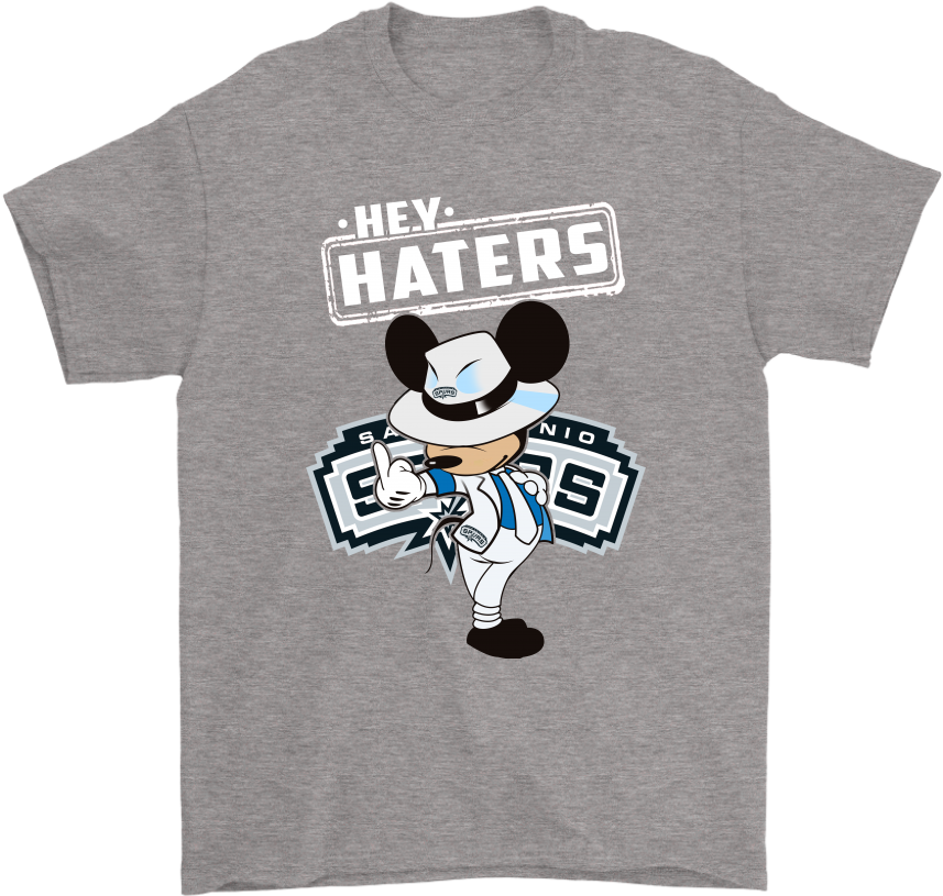 San Antonio Spurs Hey Haters Mickey Mouse Shirts - Fathead Wall Applique Logo - San Antonio Spurs (1024x1024), Png Download
