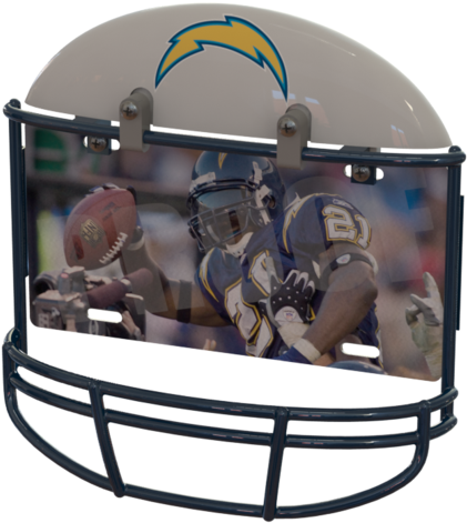 Los Angeles Chargers Helmet Frame - Nfl Helmet License Plate Frame Atlanta Falcons (443x480), Png Download
