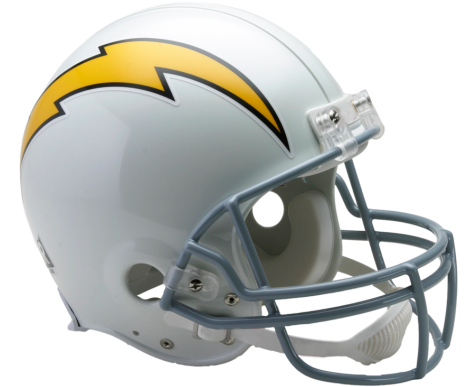 San Diego Chargers Vsr4 Authentic Throwback Helmet - Steelers Football Helmet (475x429), Png Download