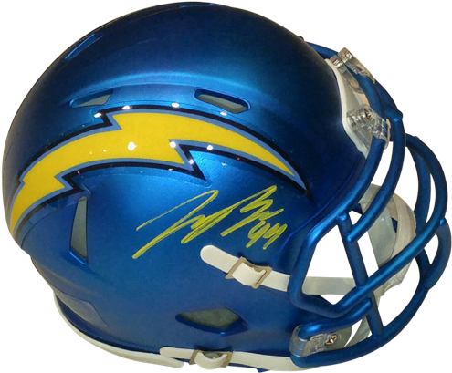 Joey Bosa Autographed San Diego Chargers Mini Helmet - Football Helmet (500x500), Png Download