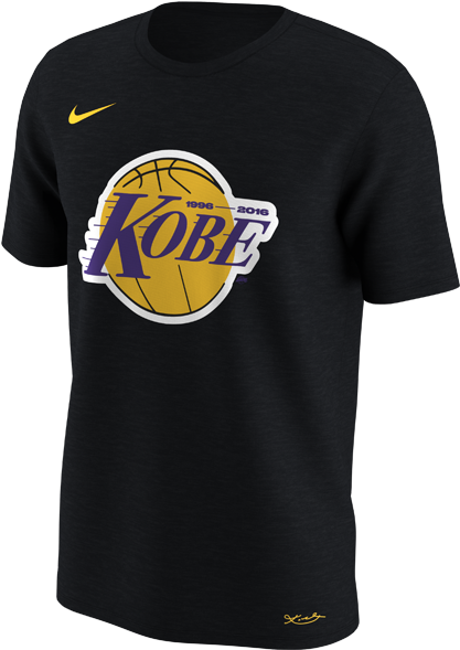 Kobe Bryant Lakers Name Logo T-shirt - Los Angeles Lakers Flag 3x5 (500x667), Png Download