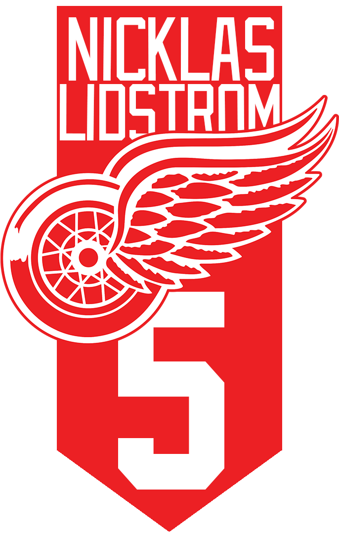 Logo Detroit Red Wings Niclas Lidstrom By Gunners520 - Detroit Red Wings Decal (882x1217), Png Download