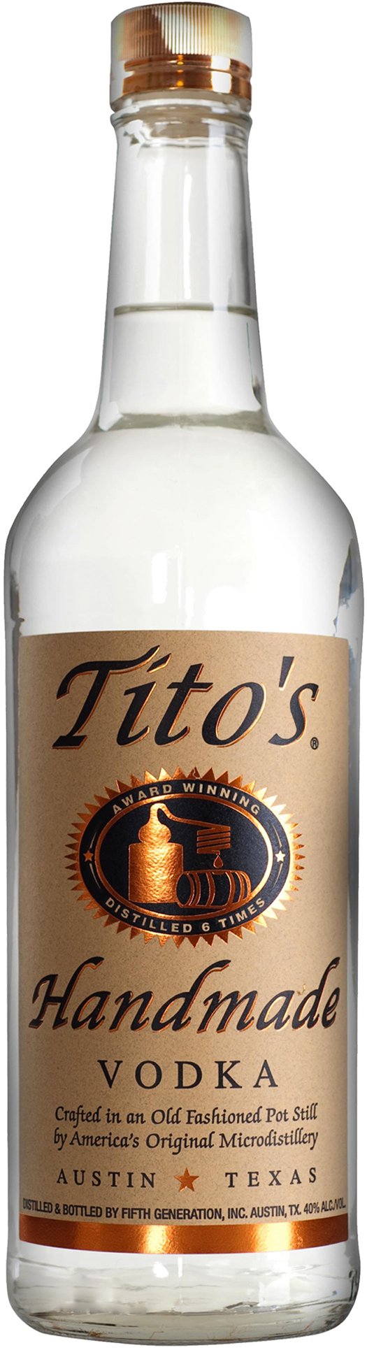 Tito's Handmade Vodka 700ml - Tito's Handmade Vodka - 750 Ml Bottle (1600x2000), Png Download
