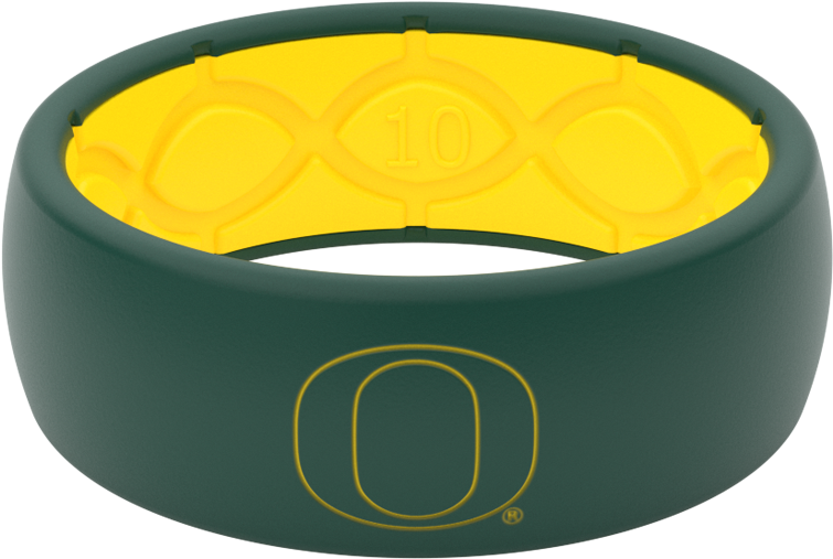 Oregon Ducks Collegiate Silicone Rings Outline - Circle (1215x811), Png Download