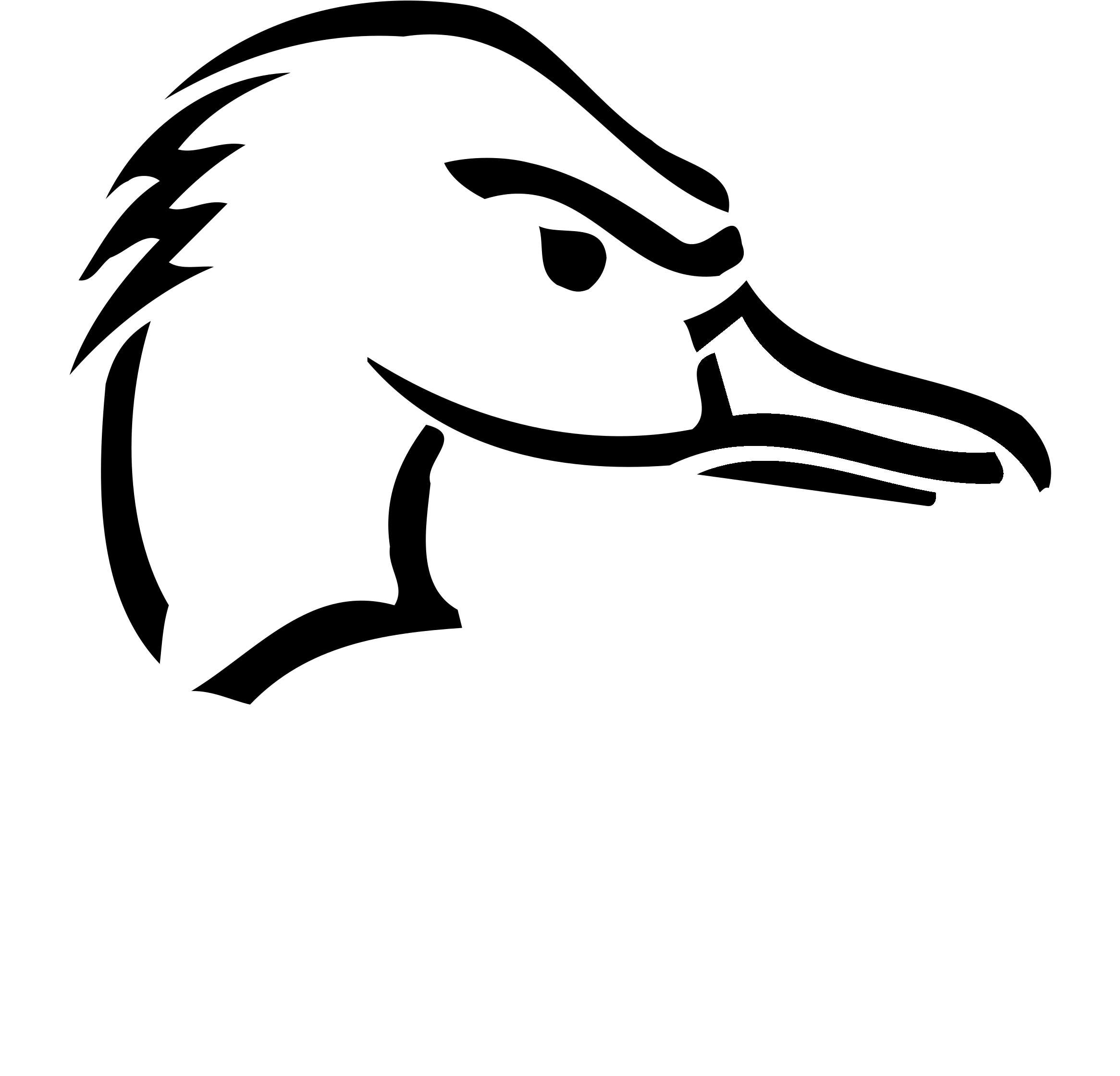 Oregon Ducks Logo Black And White - Oregon Ducks (2400x2400), Png Download