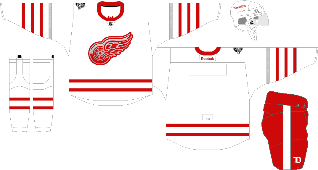 Picture - Detroit Red Wings Centennial Sleeves (1100x600), Png Download