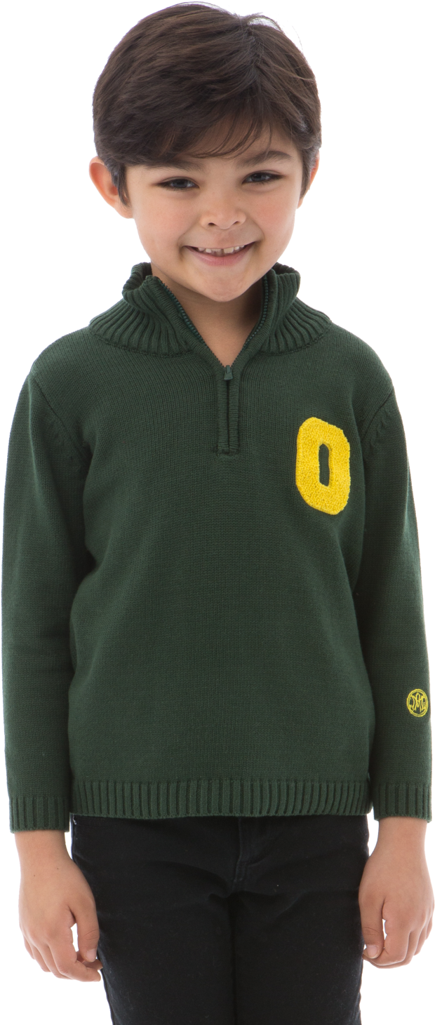 Oregon Ducks Boy's Quarter Zip - Portable Network Graphics (1000x1500), Png Download