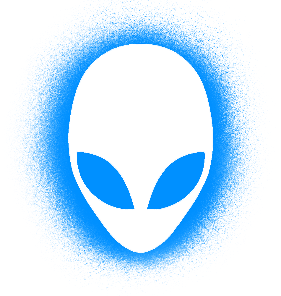 Alienware Spraypaint - Alienware Logo Blue Png (1000x1000), Png Download