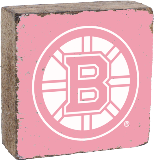 Boston Bruins Pink Rustic Block - Boston Bruin (600x600), Png Download