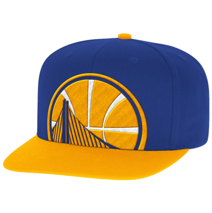 Golden State Warriors Cropped Logo Snapback Hat - 2018 Nba Champions Banner (421x480), Png Download