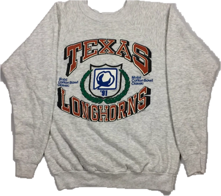 Texas Longhorns Vintage Cotton Bowl Crewneck Xl - Crew Neck (743x693), Png Download