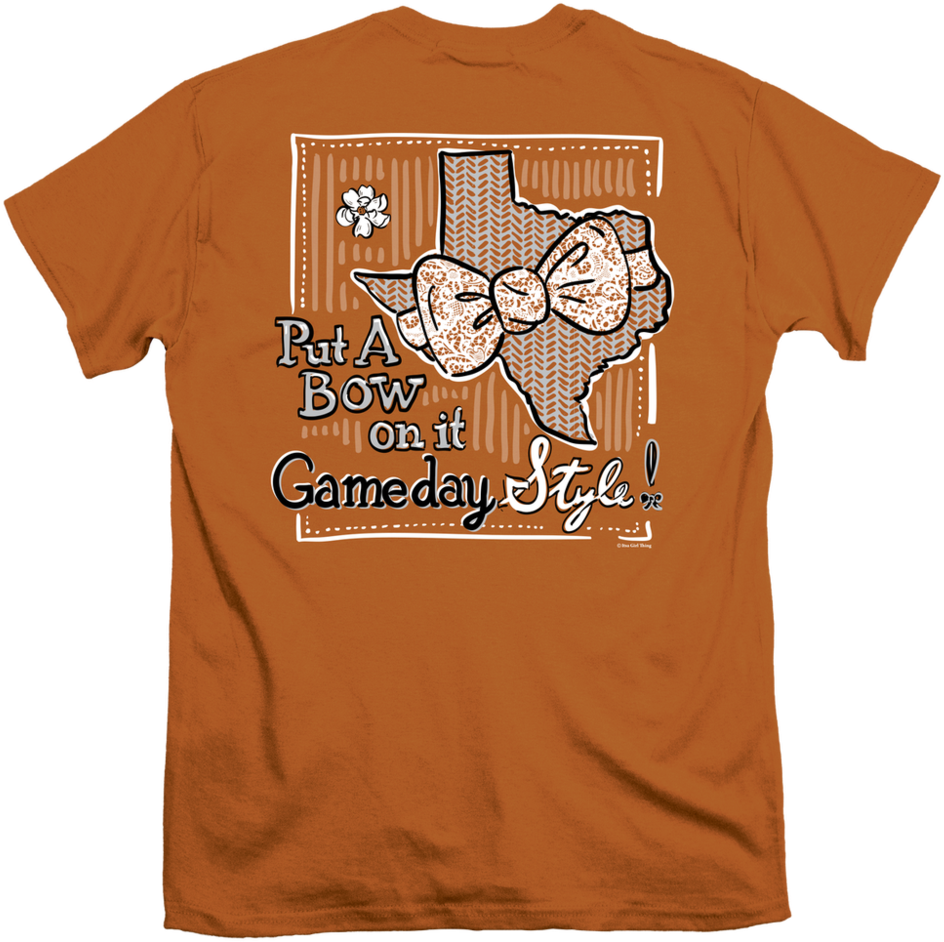 Itsa Girl Thing Texas Longhorns Gameday Bow Orange - It's A Girl Thing Superhero Royal (976x1024), Png Download