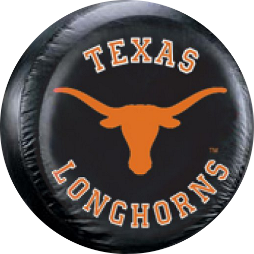 College Series Tire Covers - Texas Longhorns Black Spare Tire Cover (500x500), Png Download