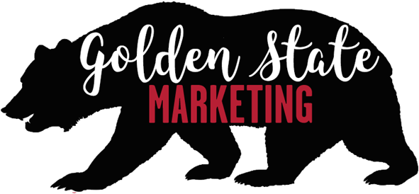 Golden State Marketing - California Black And White Bear (600x285), Png Download