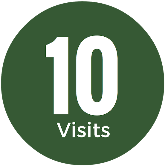 10 Visits - Sign (700x699), Png Download