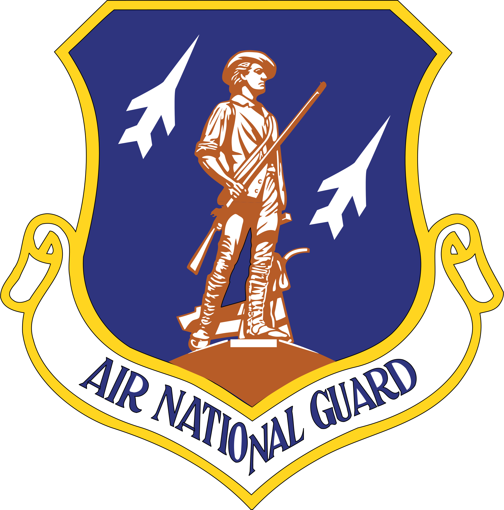 Air National Guard Logo (1200x1213), Png Download
