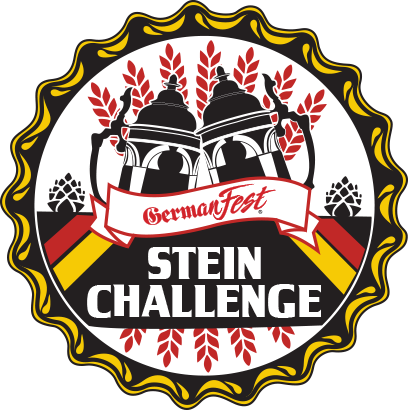 Steinchallengelogo White - German Beer Logo Png (408x411), Png Download